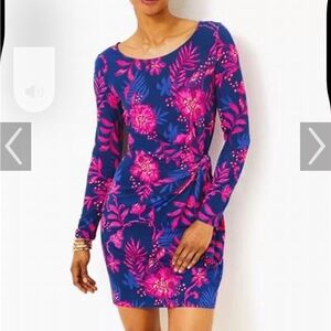 Lilly Pulitzer Blue and Pink Floral Dress NWT